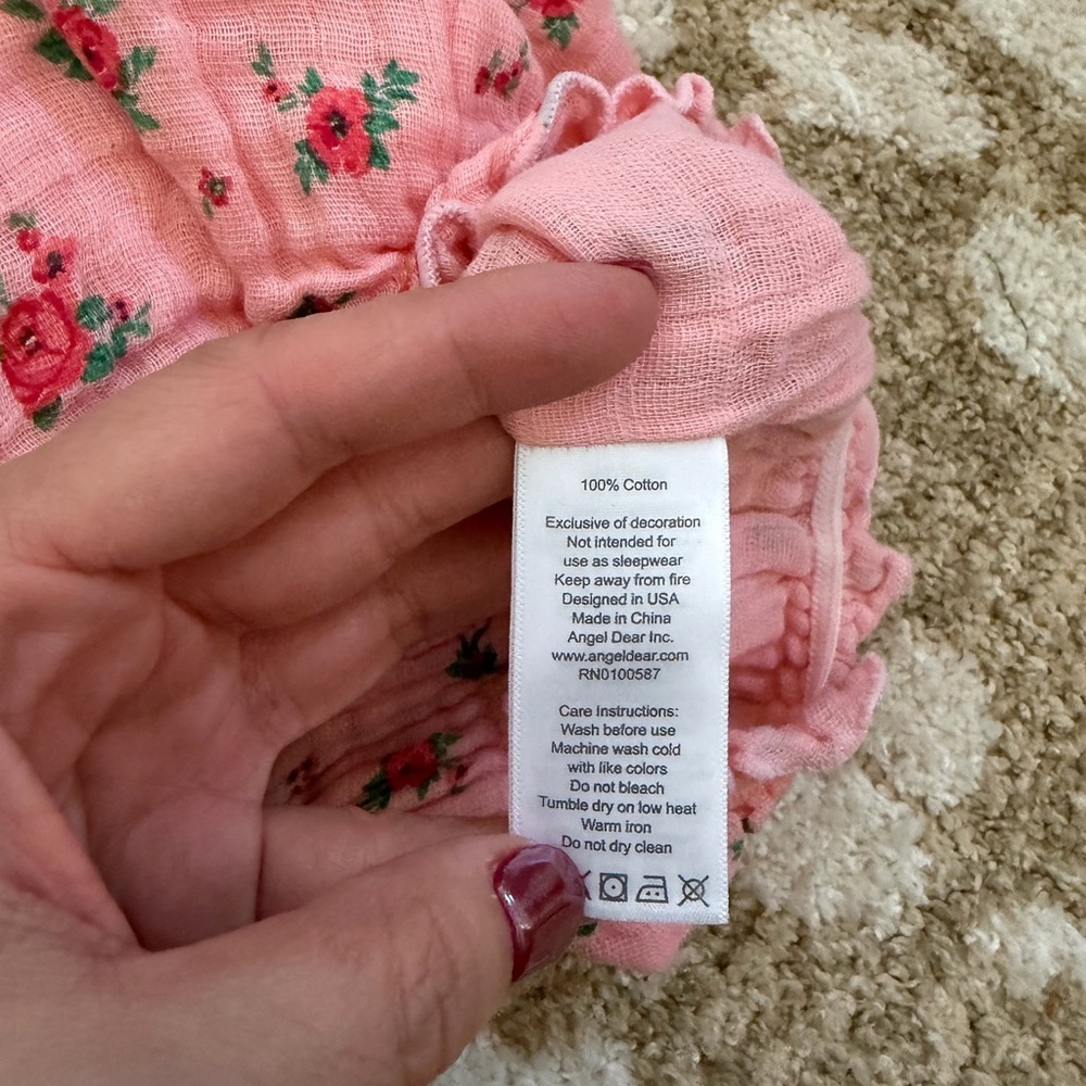 Angel Dear Muslin Bubble Romper Mini Roses - Picture 6 of 6
